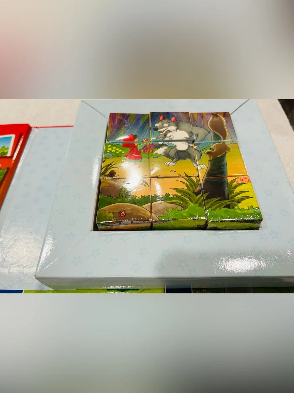 Little Red Riding Hood Puzzle Block Book - Red & Multicolor